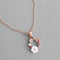 Collar Garland de Rosas en Oro Rosado