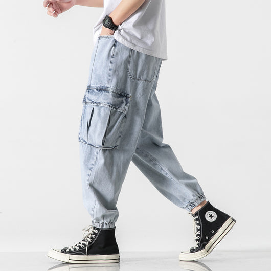 Pantalón Cargo Denim con Múltiples Bolsillos - Image 7