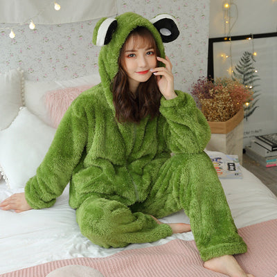 Pijama de Terciopelo Coral Suave - Cómodo para Otoño e Invierno - Image 9