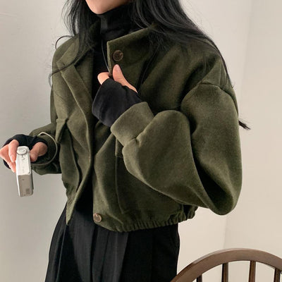 Abrigo de Lana Suelto Casual Estilo Relajado - Image 14
