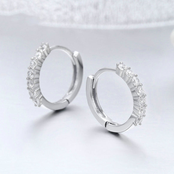 Aretes de Plata 925 con Circonita - Diseño Europeo y Americano