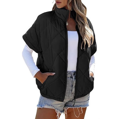Chaqueta Cálida con Diseño de Diamantes y Bolsillos con Cierre - Image 4
