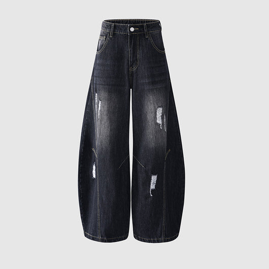 Pantalones Vaqueros Vintage Estilo Americano Bootcut Talle Ancho Lavado - Image 10