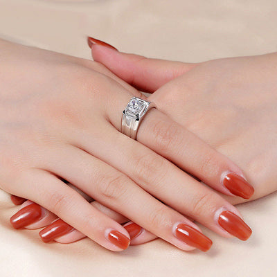 Anillo de Plata con Baño de Oro y Moissanita - Image 2