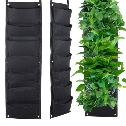Macetero Vertical de Fieltro con Control de Raíces para Jardines Verdes