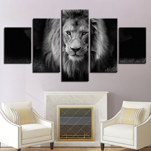 Cuadro León Blanco y Negro - Arte Moderno - Image 4