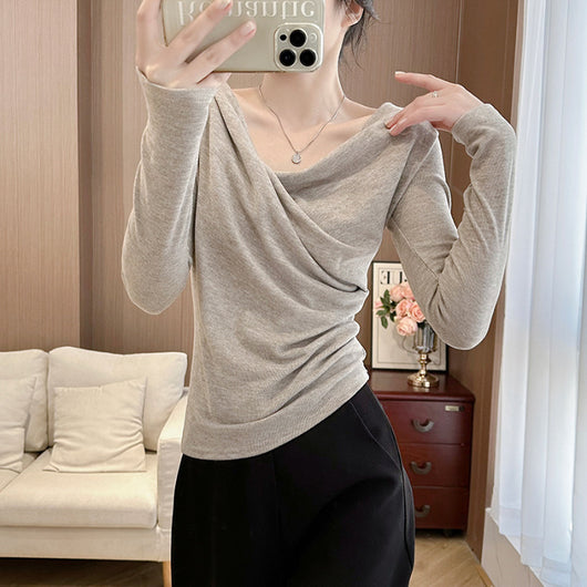 Blusa Térmica Asimétrica con Hombro Descubierto y Forro Polar - Image 6