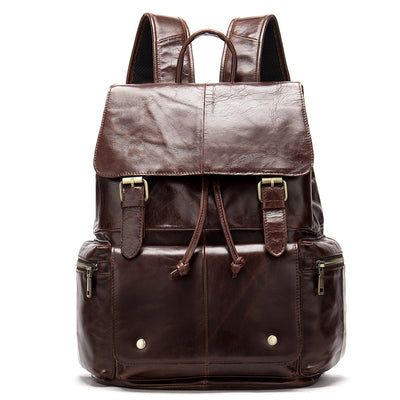 Mochila de Cuero Crazy Horse con Solapa - Image 11