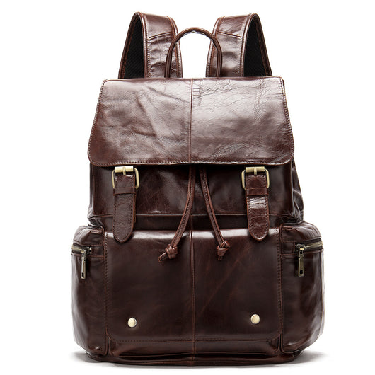 Mochila de Cuero Crazy Horse con Solapa - Image 11