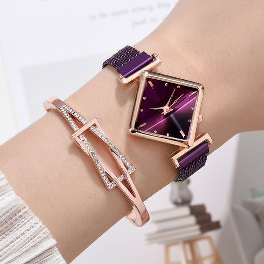 Pulsera de Reloj con Diamantes