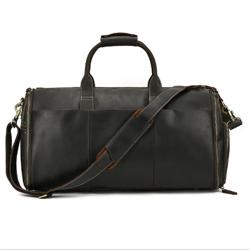 Bolsa de Viaje Vintage de Cuero Plegable Multifuncional - Image 11