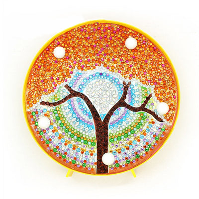 Lámpara Nocturna de Pintura de Diamantes Árbol de las Cuatro Estaciones - Image 5