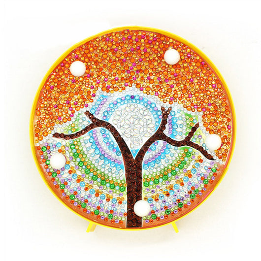 Lámpara Nocturna de Pintura de Diamantes Árbol de las Cuatro Estaciones - Image 5