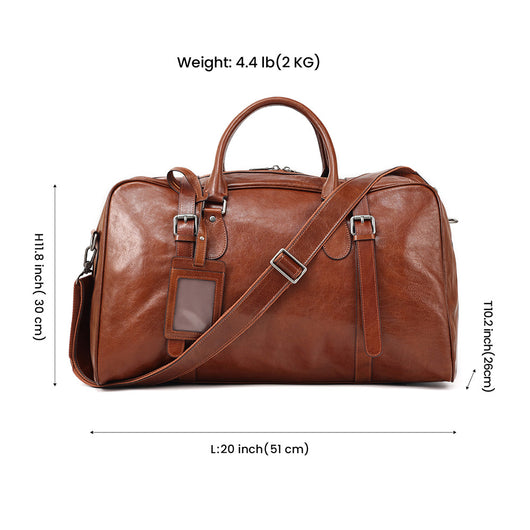 Bolsa de Viaje Ejecutiva de Cuero Estilo Retro - Gran Capacidad - Image 4