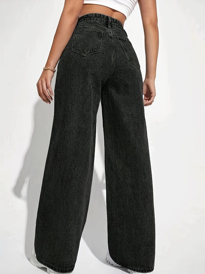 Jeans Sueltos Desteñidos Estilo Retro Casual Versátil - Image 21