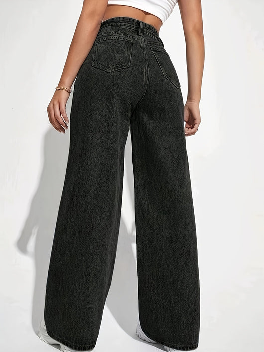 Jeans Sueltos Desteñidos Estilo Retro Casual Versátil - Image 21