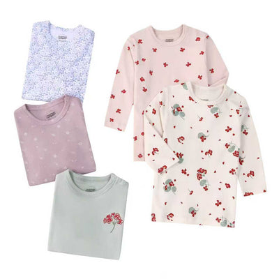 Pack de 5 Camisetas Infantiles Manga Larga Estampado Otoño Multicolor - Image 8