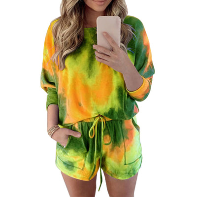 Conjunto Deportivo Casual con Shorts y Sudadera Tie-Dye - Image 10