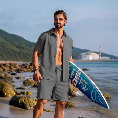 Conjunto Deportivo Casual de Punto: Playera y Shorts - Image 3