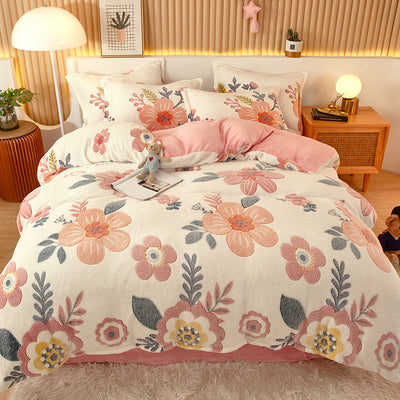 Juego de Sábanas de Franela Coral Fleece con Funda de Almohada - Image 28