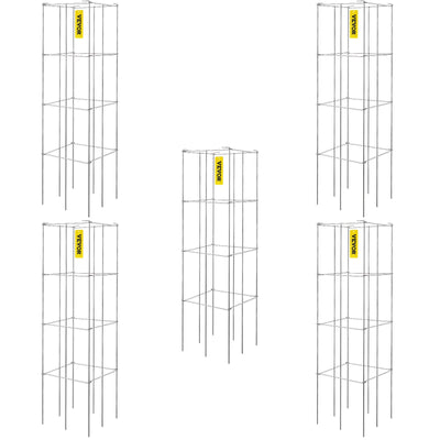 Jaulas Tutores para Tomates 46cm - Pack 5 Estructuras Cuadradas de Acero Galvanizado - Image 4