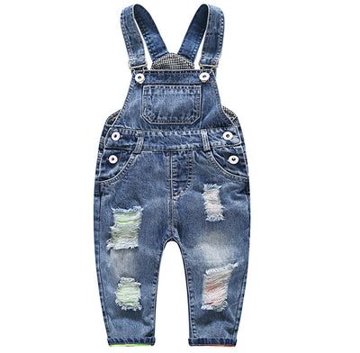 Pantalones Vaqueros Infantiles con Tirantes Ajustables - Image 3