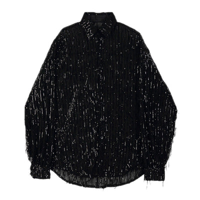 Camisa Brillante de Lentejuelas para Hombre - Estilo Industrial Pesado - Image 11