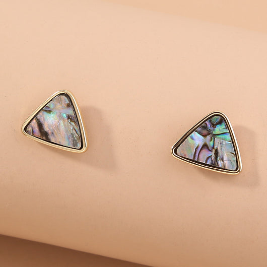 Aretes Triangulares de Concha Abalone Natural - Image 9