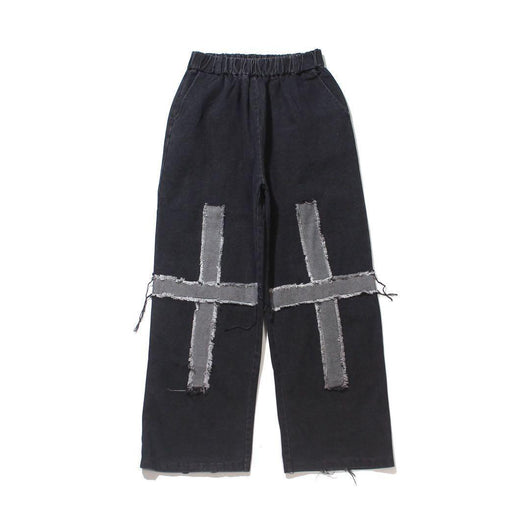 Jeans Anchos con Flecos y Detalle Cruzado - Image 11