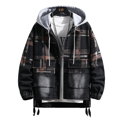 Chamarra Denim con Capucha Casual para Hombre - Image 5