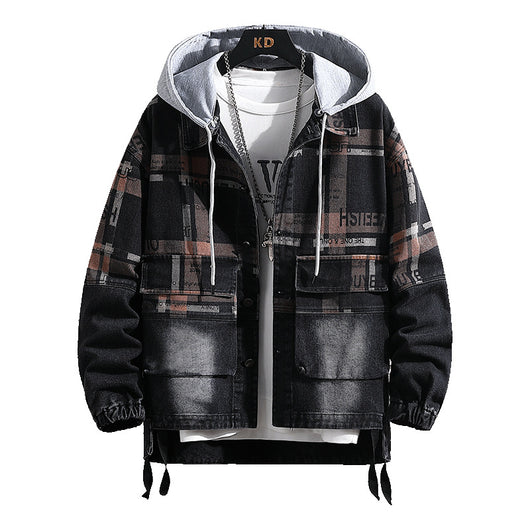 Chamarra Denim con Capucha Casual para Hombre - Image 5