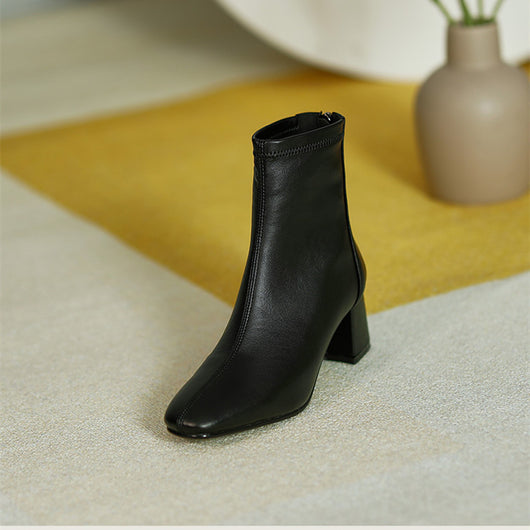 Zapatos de Tacón Alto Elásticos Rectangulares Slim - Comodidad Diaria Versátil - Image 17
