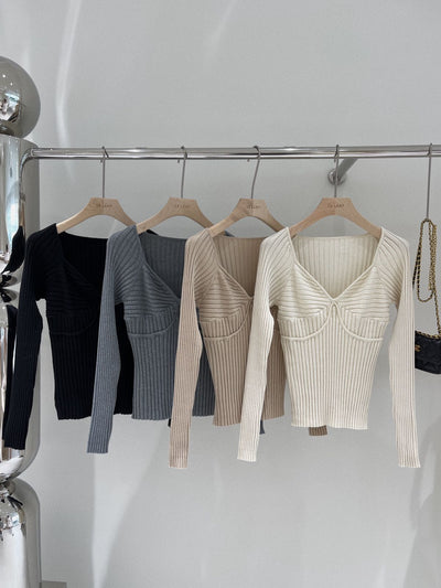 Suéter de Punto Ajustado con Cuello Amplio - Diseño Versátil y Estilizador - Image 11