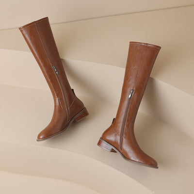 Botas Altas para Mujer con Tacón Medio y Punta Redonda - Image 9