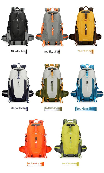 Mochila de Trekking AZELA Electron 40L - Blanco y Azul Marino para Senderismo y Viajes - Image 26