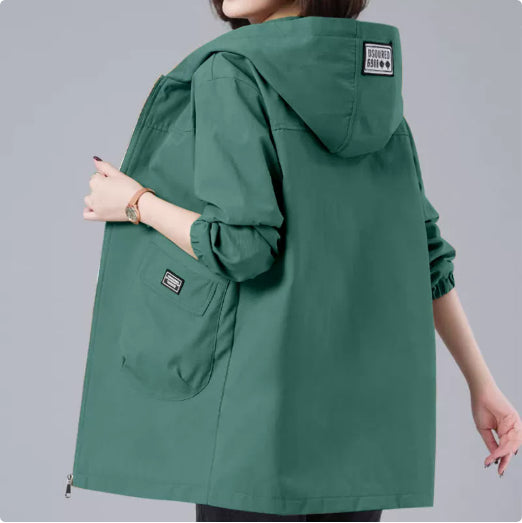 Chaqueta Suelta con Capucha Versátil y Rejuvenecedora - Image 8