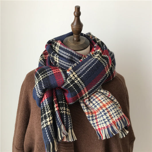 Bufanda Cuadros Retro Otoño Invierno para Mujer - Image 7