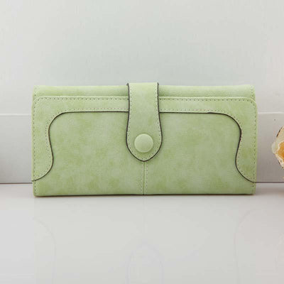 Billetera Larga Retro Coreana para Mujer con Costura Mate - Image 8