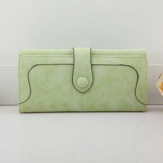 Billetera Larga Retro Coreana para Mujer con Costura Mate - Image 8