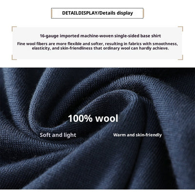 Suéter Polo de Lana Pura Fina Cuello Solapa para Hombre - Image 24