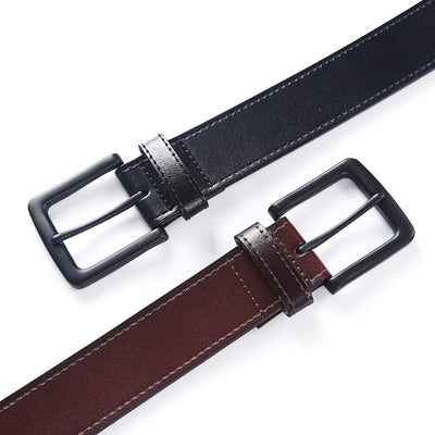 Cinturón de Cuero para Hombre Hebilla Simple Elegante - Image 15