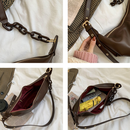 Bolsa Mensajera Retro de Gran Capacidad para Mujer - Image 16
