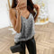 Top Escotado con Tirantes Dorados - Chaleco Casual Sexy