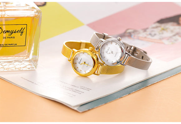 Reloj de Pulsera Casual para Mujer con Correa de Malla Elegante