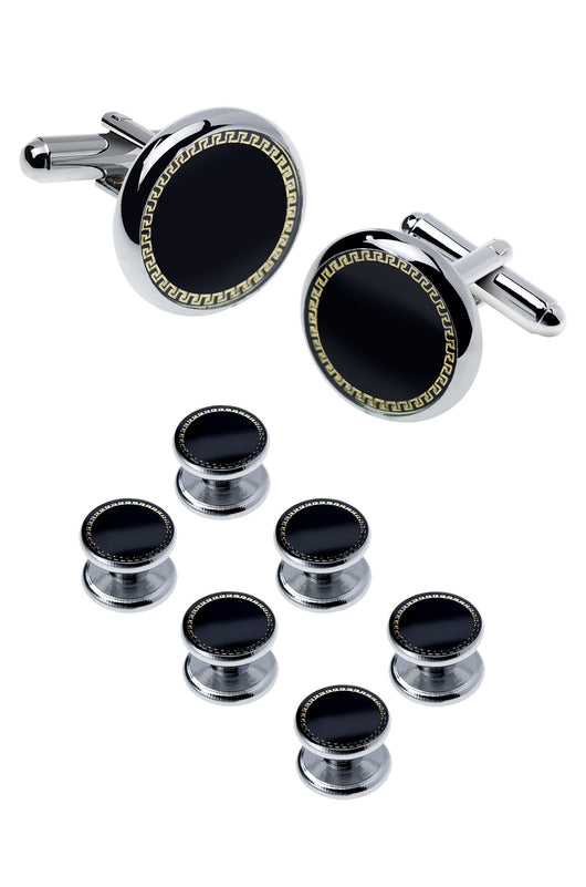 Gemelos Franceses para Hombre Diseño Concha Drip Redonda - Set Combo de 8 Pares - Image 12