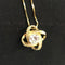 925 Sterling Plateado Necklace For Women Forever Heart AAA Zircon Mosaic Necklaces & Pendants Gift Yellowgold45cm