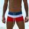 Shorts de Playa con Costuras Tricolor