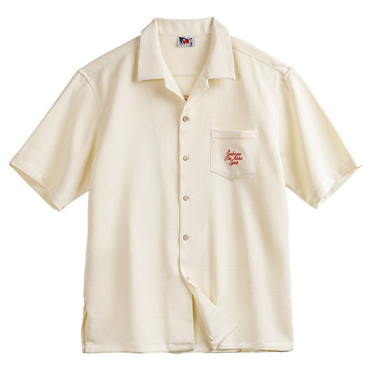 Camisa Cuello Cubano con Patrón de Bambú para Hombre - Image 3
