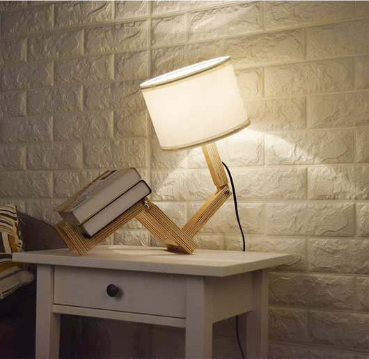 Lámpara de Mesa Humanoide de Diseño Moderno en Madera - Image 3