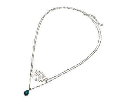 Collar Cadena Multicapa Rama Colgante - Joya de Clavícula Trendy - Image 9